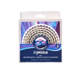 FolkArt Drizzle Open, Set of 6 Circle Cups for DIY Paint Pouring Arts and Crafts Projects, 61852, White