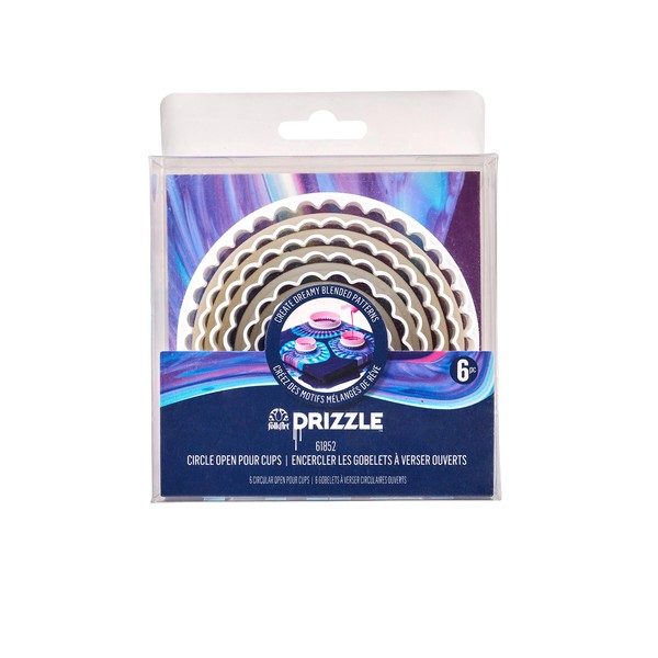 FolkArt Drizzle Open, Set of 6 Circle Cups for DIY