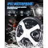 5-3/4 5.75" X-Style Yellow DRL Motorcycle Headlight with Headlight Housing