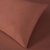 Chezmoi Collection Solid Terracotta 250TC 100% Cotton Twill Bed Sheet