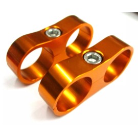 Performance Plumbing Components ALUMINUM BILLET DUAL HOSE SEPERATOR Polished Gold anodized Alum 1/4" i.d.2 PK