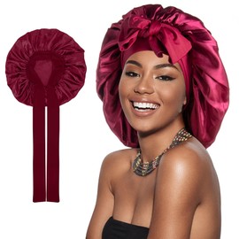 Silk Bonnet Sleep Cap for Sleeping Long Hair, Silk Bonnet Sleep Cap, Silk Satin Hair Cap for Night, Sleep Cap Hair Protection, Curls Satin Bonnet Silk, Smooth Hair Protection, Sleep Cap Silk