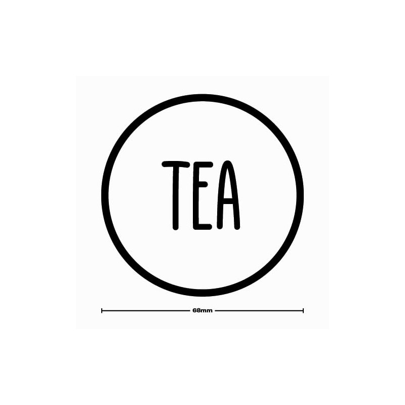 Tea Coffee Sugar Circle Modern Design Kitchen Jar Canister Labels