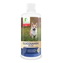 16 Ounce Liquid Glucosamine for Dogs | K9 Hip and Joint Health Supplement | Formulated with MSM, Turmeric Root and Antioxidants | Non-GMO and Shellfish-Free | Anti-Inflammatory, Antioxidant | USA M