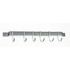 Rogar 18" Bar Rack: Hammered Steel and Chrome
