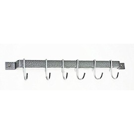 Rogar 18" Bar Rack: Hammered Steel and Chrome