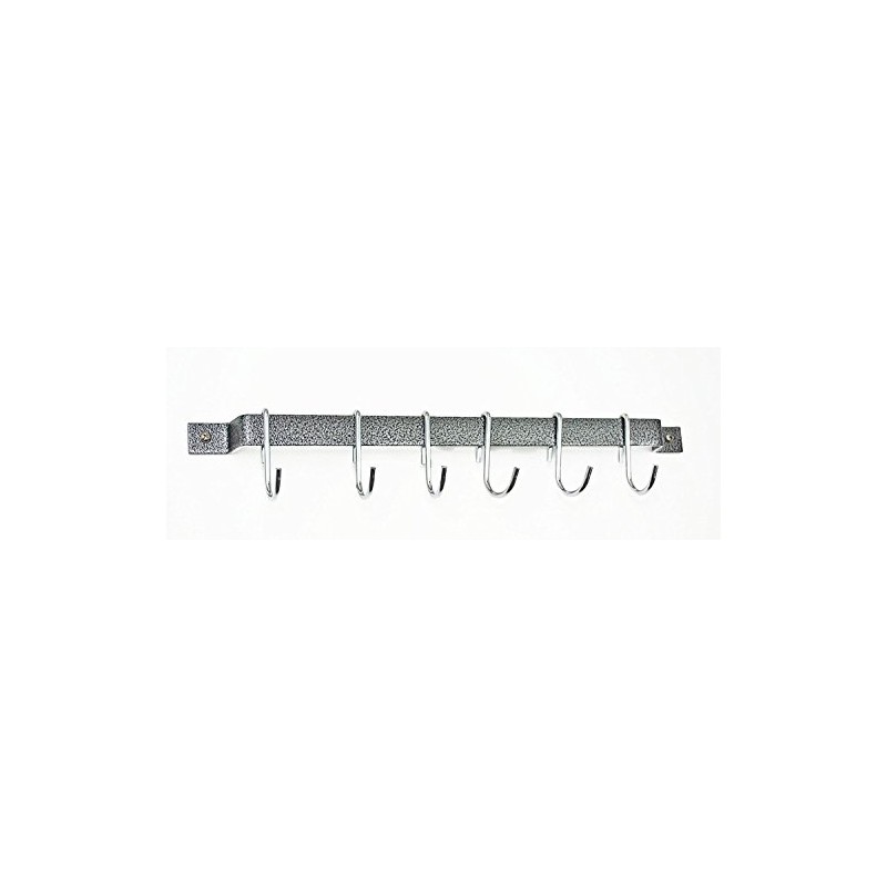 Rogar 18" Bar Rack: Hammered Steel and Chrome