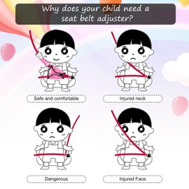 Children's Car Seat Belt Pads, Seat Belt Shoulder Pad Set, Car Seat Belt Cushion, Removable, High-Quality Belt Pad for Girls and Boys