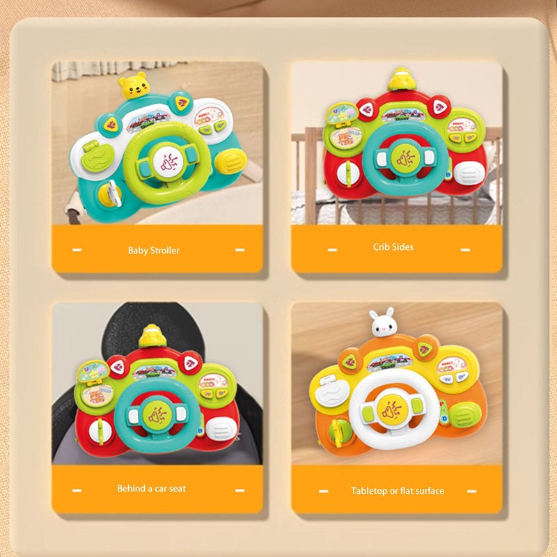 Baby Steering Wheel Toy Multifuntional Lighting Effects Educational Musical Steering
