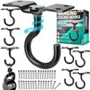 [Upgraded] 8Pcs 200LBS Rotatable Ceiling Hooks with 4 Screw Points