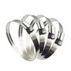 EesTeck 4Pcs 4.5" Adjustable 304 Stainless Steel Duct Clamps For