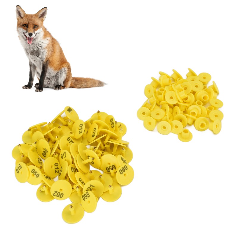 100pcs Livestock Ear Tag Anti Dropping Pig Round Ear Tag