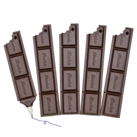 Maydahui 30 PCS Simulation Chocolate Shape Ballpoint Pens Funny Food Pen Novelty Pens Blue Ink for School Party Office