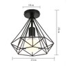 stoex Ceiling Light Industrial Retro 25cm in Shape Diamond Pendant