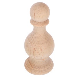 UKCOCO Unfinished Wooden Finials : Bed Post Finials Decorative Curtain Rod Ends for Crafts Flagpole Topper, 12X4.8X4.8cm