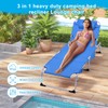 3-in-1 Heavy Duty Tanning Chair with Face Hole Adjustable 5-Position