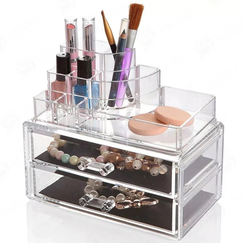 Cosmetic Storage Organizador De Acrílico Para Maquillaje Joyero Con Cajones