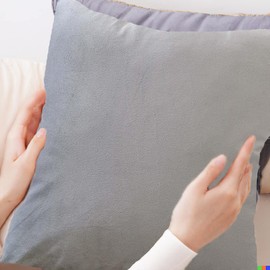 Olivia Rocco Set Of 2 Plain Velvet Cushion Cover 43 x 43cm Sofa Bed Chair Soft Smooth Washable Square Cushions Decorative Pillows With Invisible Zipper For Couch Bedroom Living Room, Silver