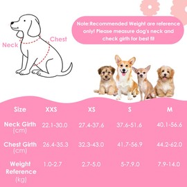Eyein Small Dog Harness and Lead Set - Soft Mesh Breathable Dog Harness for Extra Small Dogs Kitten, No Pull Escape Proof No Chock Step-in Puppy Vest Lightweight(Pink,XS)