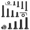747 Pcs Nuts And Bolts Assorted Set(M3/M4/M5), Flat Hex Socket