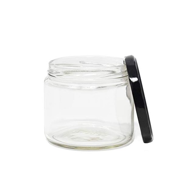 nicebottles Clear Glass Salsa Jars, 12 Oz - Case of