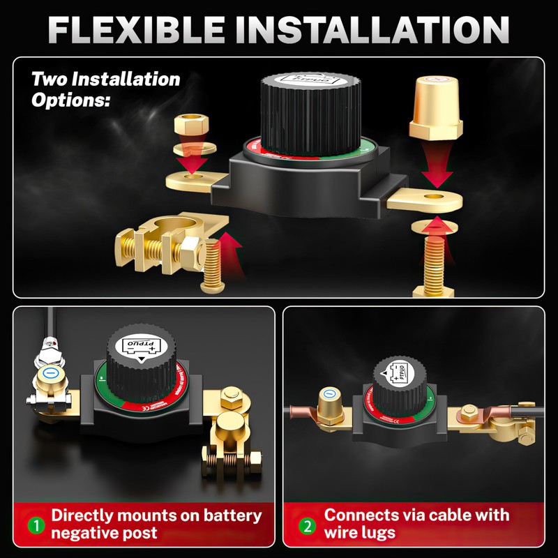 Top Post Battery Disconnect Switch, Car Battery Disconnect Switch, 12V-48V