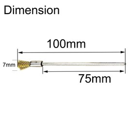 Luo ke 20 Pcs Extended Shank Brass End Brushes, 1/8'' Extra Long Shank Pen Shape Rust Paint Removal Bits Wire Brush for Rotary Tools