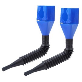 Automobile Oil Funnels, 2 Pcs Blue 11.5 Inch Plastic Automobile Fuel Scalable Flexible Pipe Funnel for Vehicle Refueling (Blue)