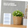 GLEAVI Multi Functional Acrylic Drawer Organizer Compartment Desk Storage Box