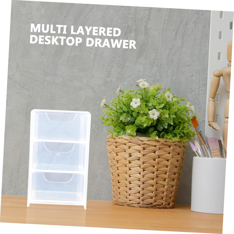 GLEAVI Multi Functional Acrylic Drawer Organizer Compartment Desk Storage Box