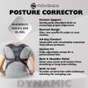 Movibrace Posture Corrector Back Support Brace, Adjustable Shoulder Support, Black
