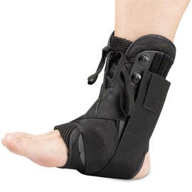 JOLAYSO Lace Up Ankle Brace - Adjustable Support for Women and Men - Stabilize Ankles, Aid in Recovery, Relieve Sprains and Achilles Tendonitis