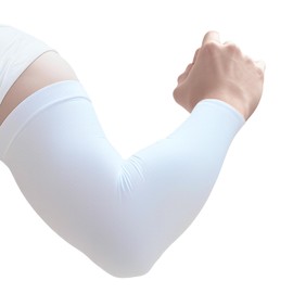 Mewflew Kühlende Armschützer mit UV-Schutz – Eisseide-Ärmel für Damen & Herren – Atmungsaktive, leichte & elastische Sonnenschutz-Ärmel für Outdoor-Sport, Autofahren, Laufen & Radfahren (Weiß)