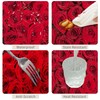 TTQYFNM 60x102inches Red Rose Floral Tablecloth Romantic Rose Flowers Blossom