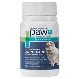 PAW by Blackmores Osteosupport® Joint Care Powder for Cats | Provides Relief of Arthritic Symptoms | 60 Capsules