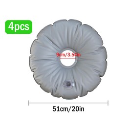 Hitopin Sandbag Weighted Filling Ba, Pack of 4 Water Umbrella Stand Weight Bag, Portable Foldable Round Umbrella Bag, Round Flags Weight Bag, Water Weight Bag, for Umbrellas, Balcony, Beach
