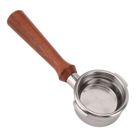 58mm Bottomless Portafilter 2 Ear Stainless Steel Wood Handle Detachable Coffee Machine Accessory for Breville 9 Series F Jacoranda