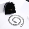 Azubpi Men's Stainless Steel Cuban Link Chain Necklace, Retro Punk