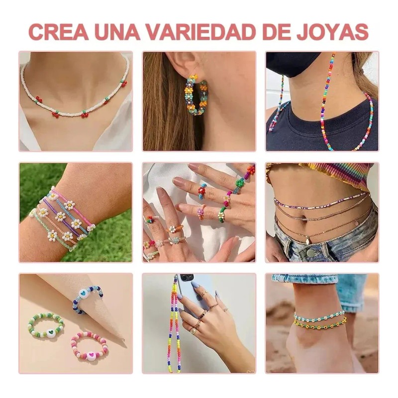 Cuentas Para Pulseras, 9000 Piezas 6mm Abalorios Para Hacer Jitai