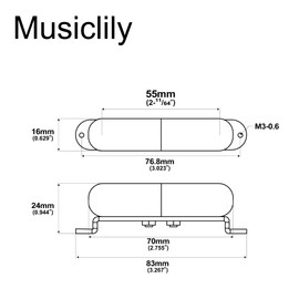 Artec LSA70 Alnico 5 Lipstick Single Coil Bridge Pickup 7.5K for Strat Style Electric Guitar, Chrome