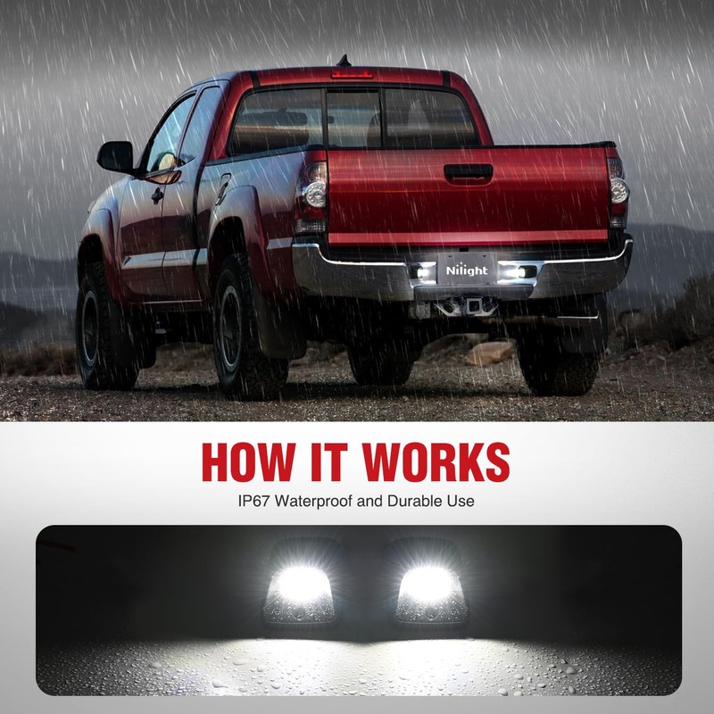 Nilight License Plate Lights Compatible with 1995 1996 1997 1998
