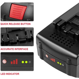[2Pack] 18V 6.0 Ah! HIGH-Output Battery for Bosch 18V Battery Lithium BAT609 BAT609G BAT610G BAT611 BAT612 BAT618 BAT618G BAT619 BAT619G BAT622 BAT620