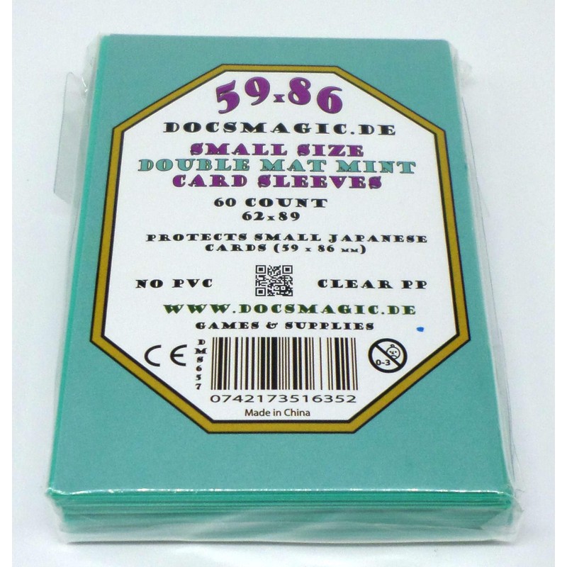 docsmagic.de Double Mat Card Sleeves Standard – Black Blue Green