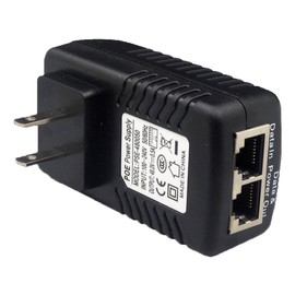 ANVISION 48V 0.5A PoE Injector Power Supply Ethernet Adapter with Wall Plug, IEEE 802.3af Compliant, 10/100Mbps, for IP Camera Voip Phones AP and More