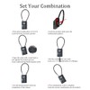 SISAV 3 Digit Cable Combination Lock 5 inches Cable for