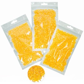 16000PCS Orange Yellow AB Resin Rhinestones for Crafts 3mm 4mm 5mm Dark Yellow AB Flatback Jelly Rhinestones Bulk SS10 SS16 SS20 Non-Hotfix Stones Diamonds Gems for Mugs Tumblers Bottles DIY Crafts