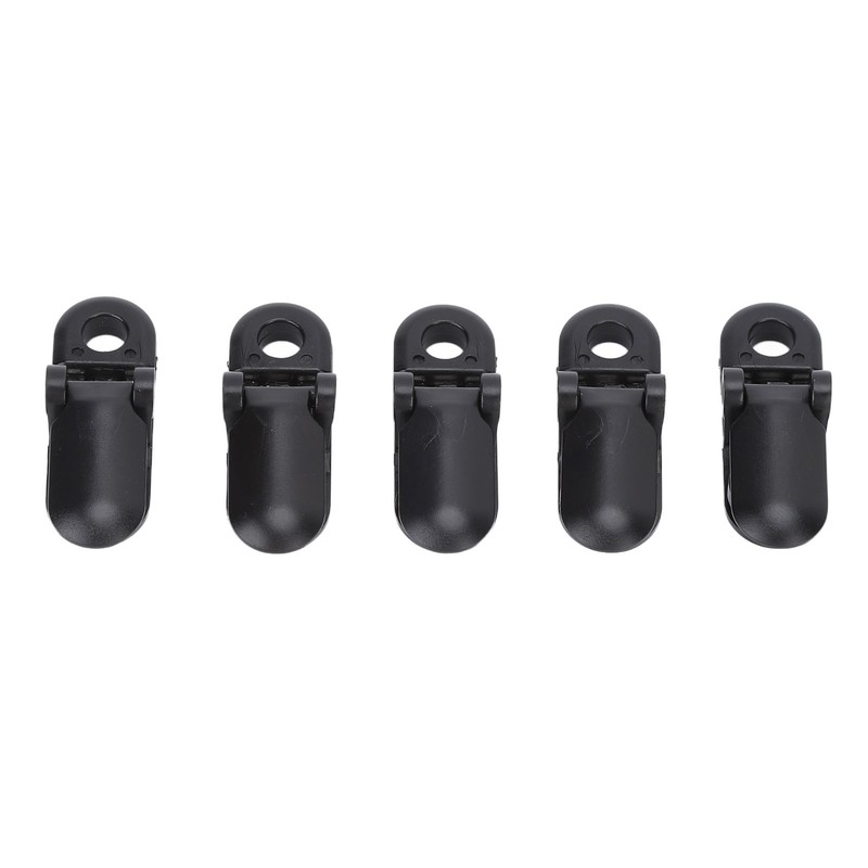 20pcs Hearing Aid Lanyard Clip Black ABS Clip Replacement Accessory