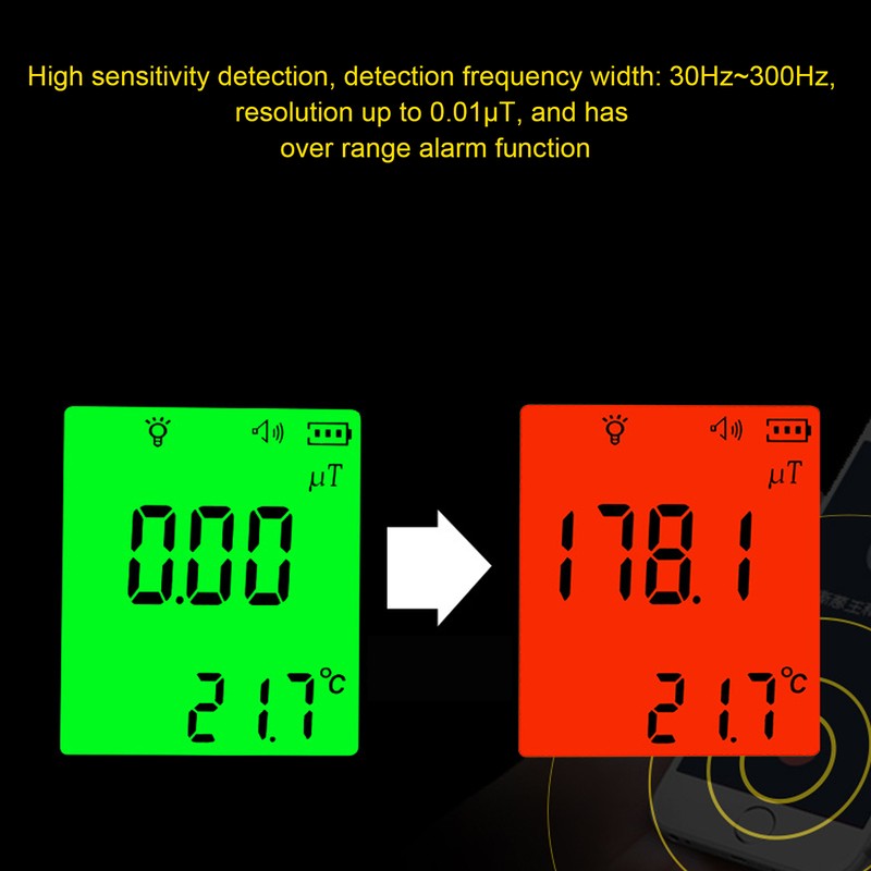 LCD Electromagnetic Radiation Detector Portable Mobile Phone Radiation Tester for