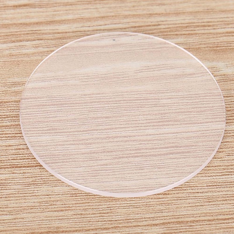 1 Pair 1.0mm Thickness Transparent Round Watch Crystal Glass for