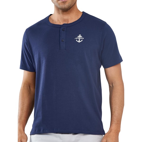 NORTHYARD Men's Henley Shirts Casual Short Sleeve Heavy Cotton T-Shirts